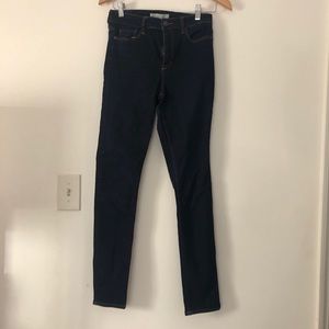 Abercrombie Dark Wash High Rise Jeggings Size 27